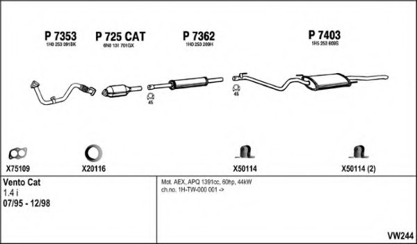 FENNO VW244 Exhaust System